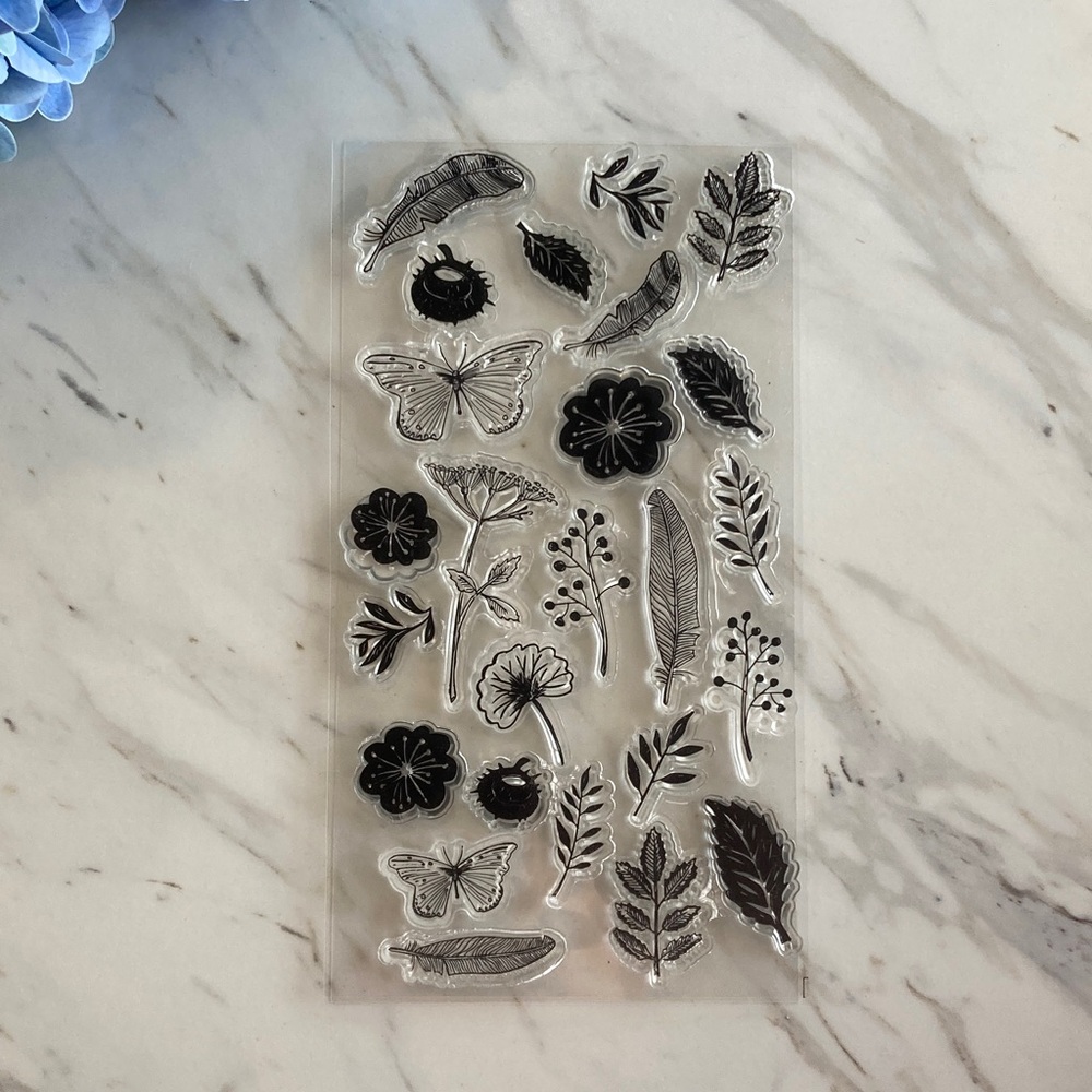 Feather Flower Branch Stamp Set